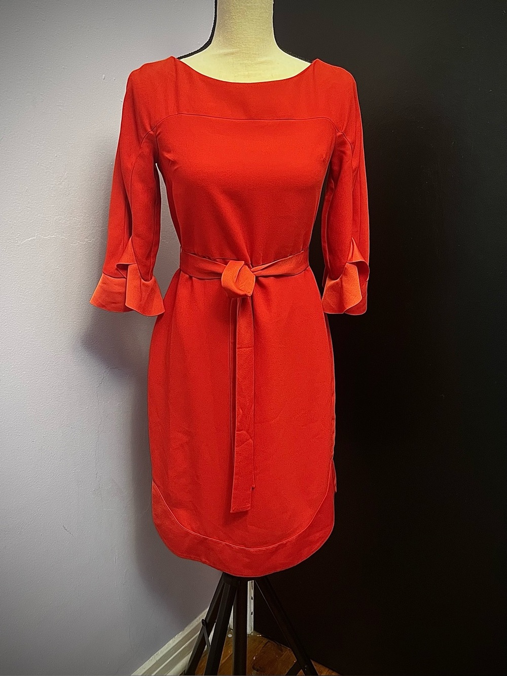 Banana Republic Coral Belted Sheath Dress - Women